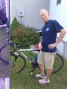 Here's me with my road bike.
